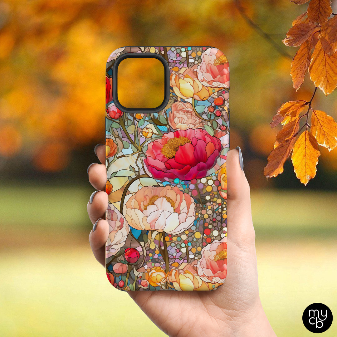 Stained Glass Rose MagSafe Phone Case