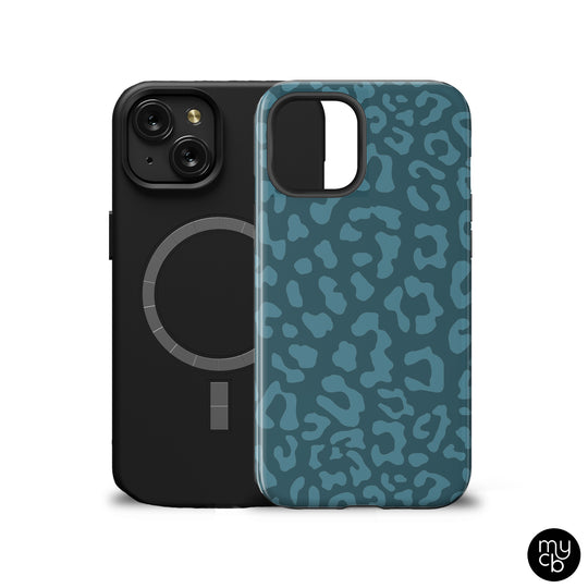 Teal Leopard MagSafe Phone Case