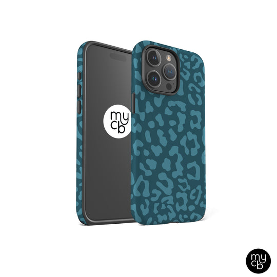 Teal Leopard Phone Case