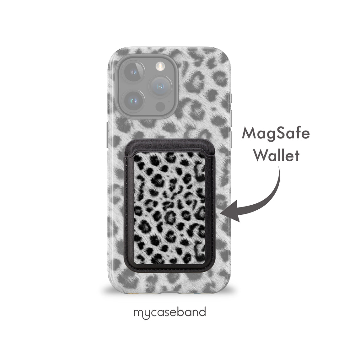 Whiter Leopard Fur MagSafe Wallet