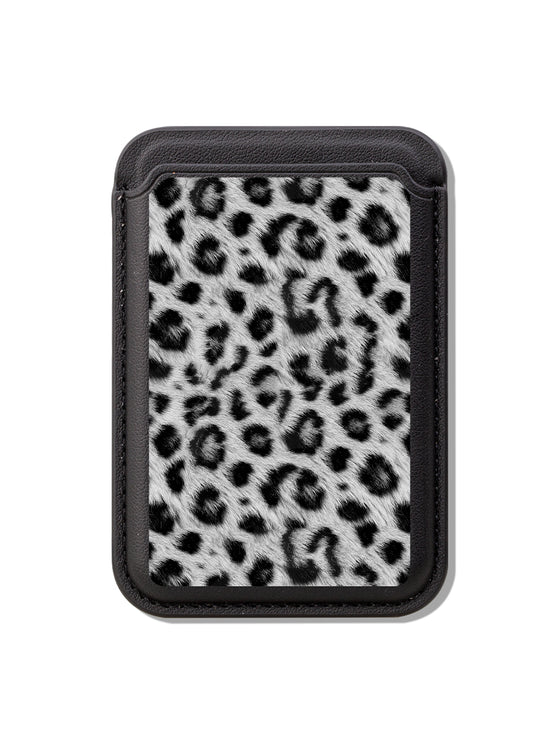 Whiter Leopard Fur MagSafe Wallet