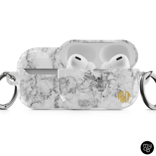 White Marble AirPods Case