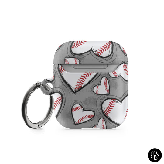 Sketchy Baseball Gray AirPods Case