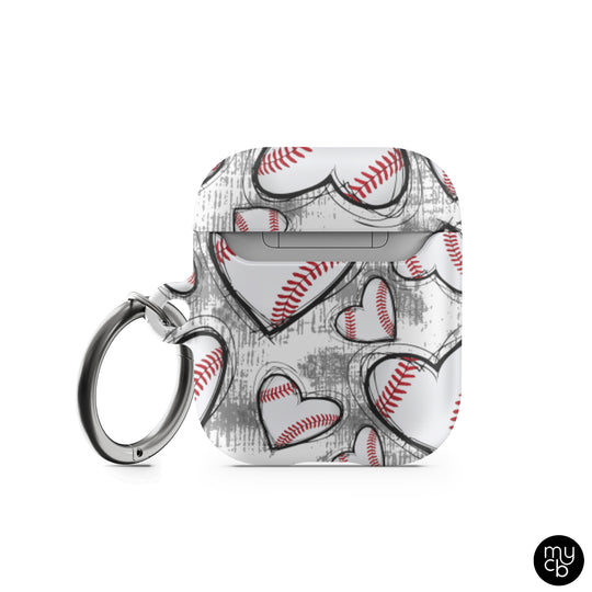 Sketchy Baseball White AirPods Case