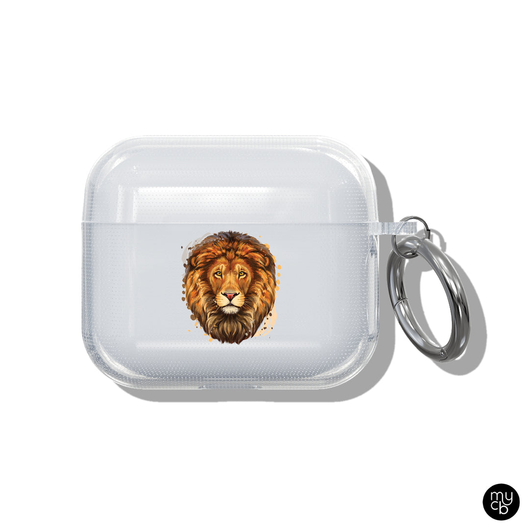 Lion Face Clear AirPods Case