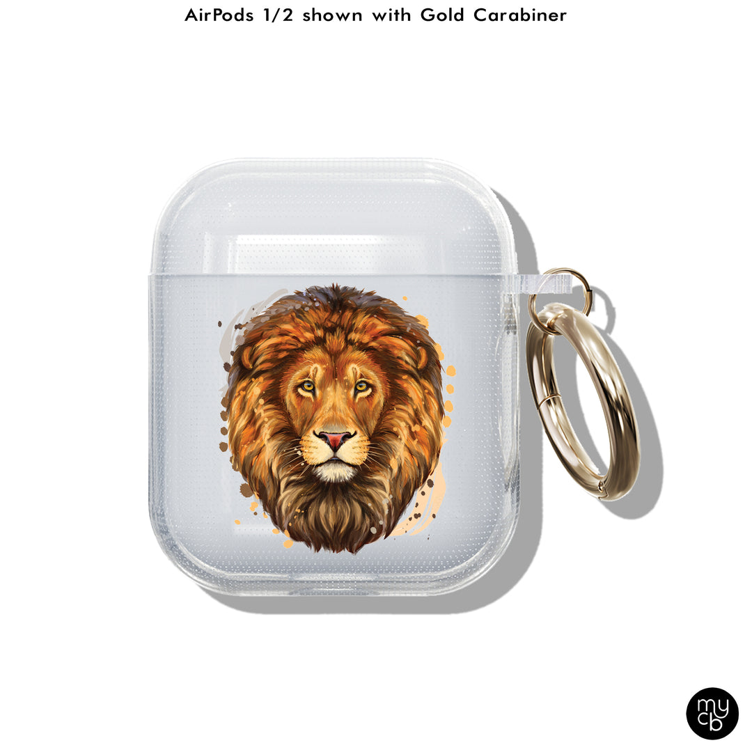 Lion Face Clear AirPods Case