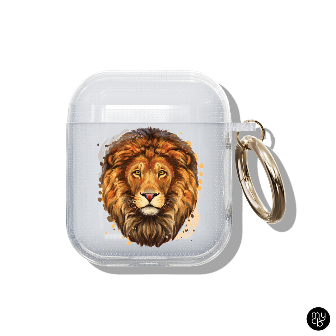 Lion Face Clear AirPods Case