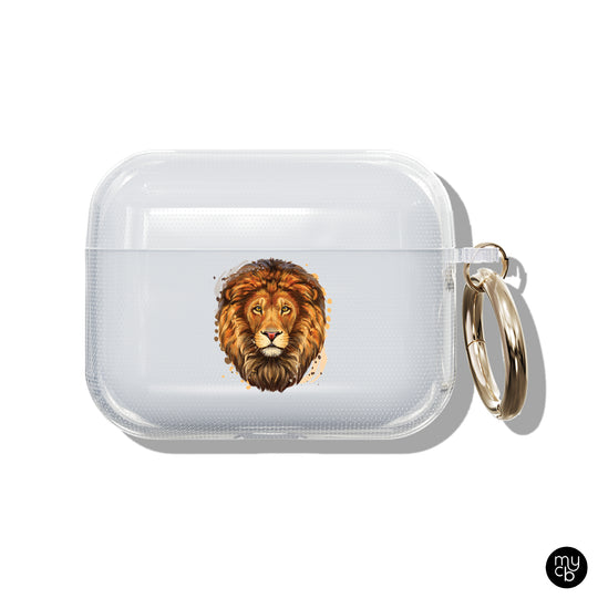 Lion Face Clear AirPods Case