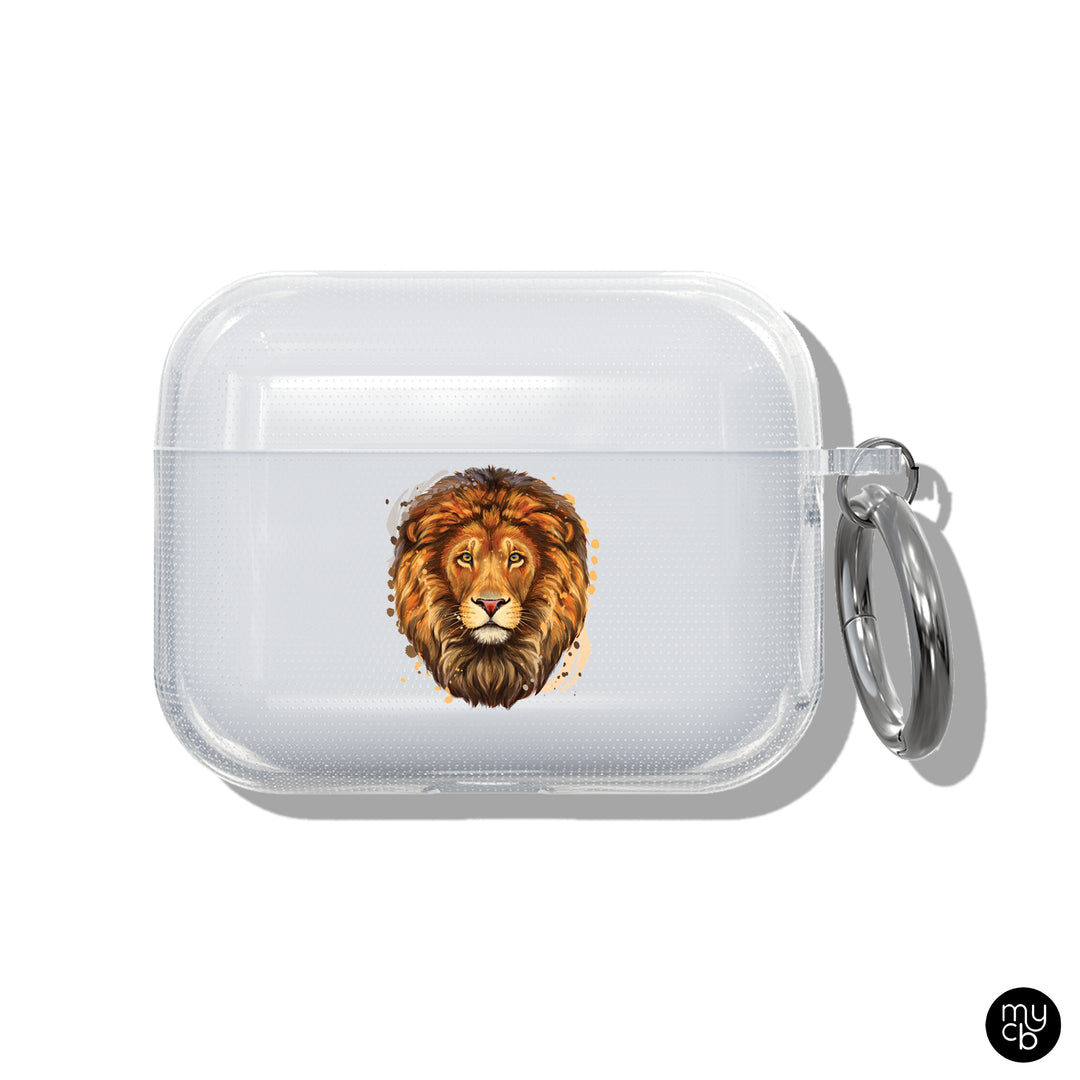 Lion Face Clear AirPods Case