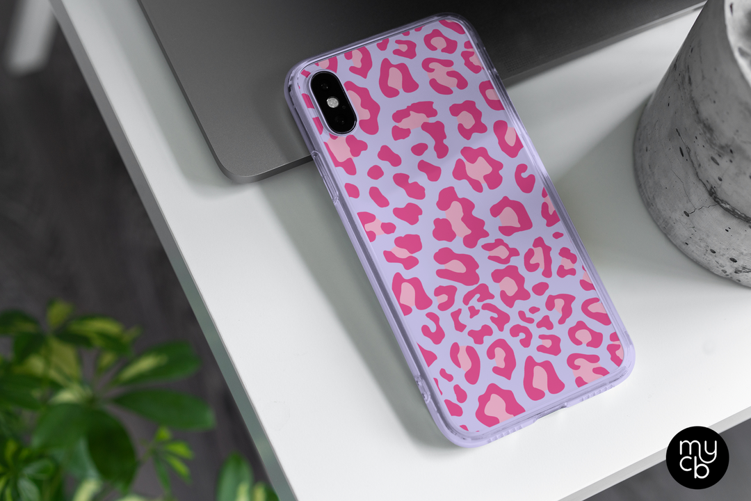 Pink Cheetah Clear Phone Case