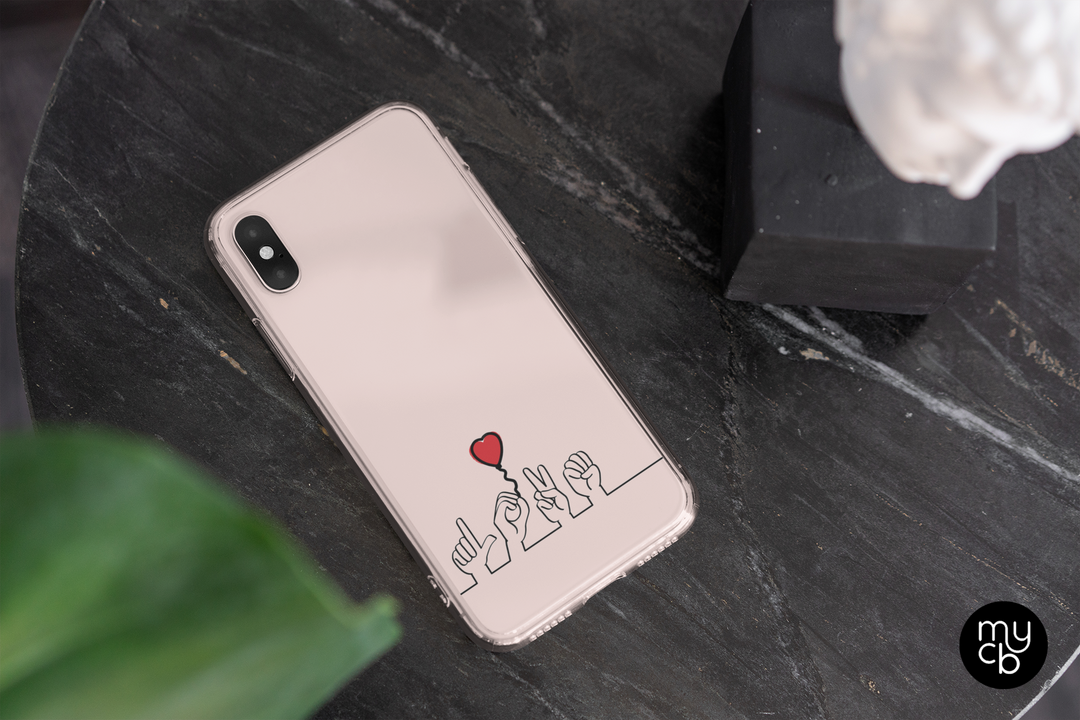 Sign Language Love Clear Phone Case